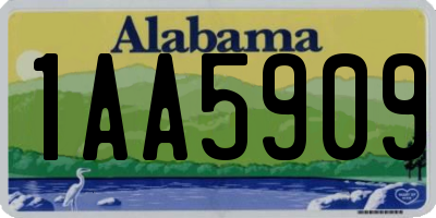 AL license plate 1AA5909