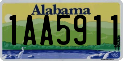 AL license plate 1AA5911