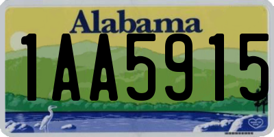 AL license plate 1AA5915