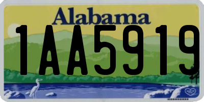 AL license plate 1AA5919