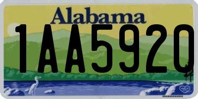 AL license plate 1AA5920