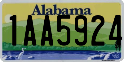 AL license plate 1AA5924