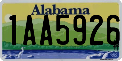 AL license plate 1AA5926