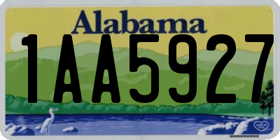 AL license plate 1AA5927