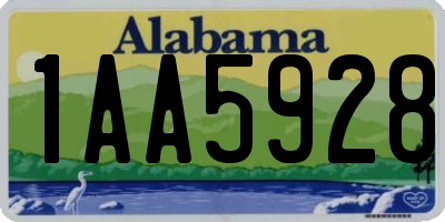AL license plate 1AA5928