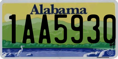 AL license plate 1AA5930