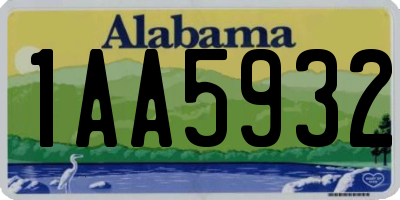 AL license plate 1AA5932