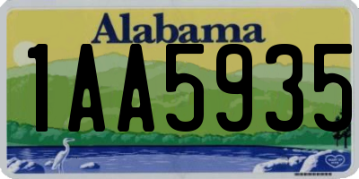 AL license plate 1AA5935