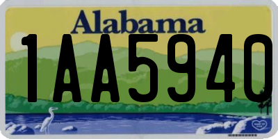 AL license plate 1AA5940