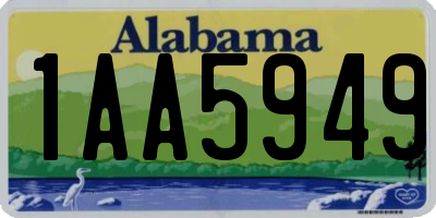 AL license plate 1AA5949