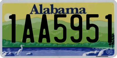 AL license plate 1AA5951