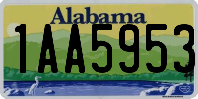 AL license plate 1AA5953