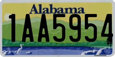 AL license plate 1AA5954