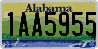 AL license plate 1AA5955