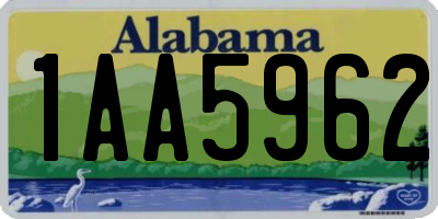 AL license plate 1AA5962