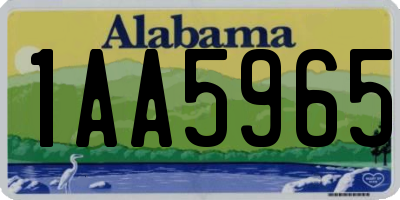 AL license plate 1AA5965