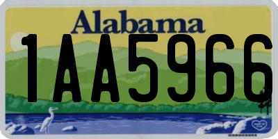 AL license plate 1AA5966