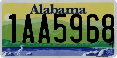 AL license plate 1AA5968