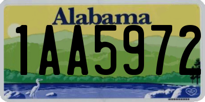 AL license plate 1AA5972