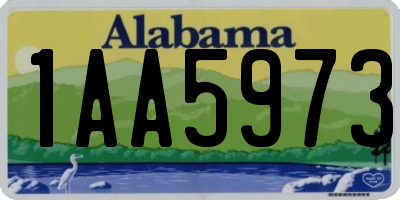 AL license plate 1AA5973