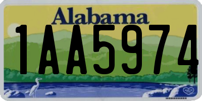 AL license plate 1AA5974