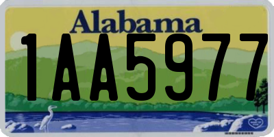 AL license plate 1AA5977