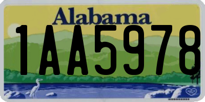 AL license plate 1AA5978