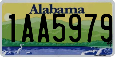 AL license plate 1AA5979