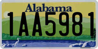 AL license plate 1AA5981