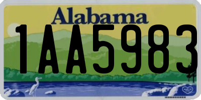 AL license plate 1AA5983