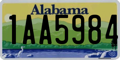 AL license plate 1AA5984