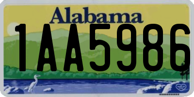 AL license plate 1AA5986