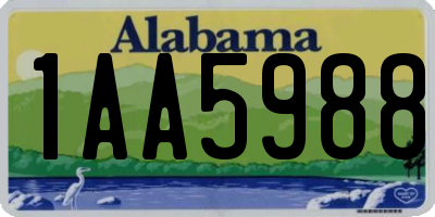 AL license plate 1AA5988