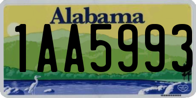 AL license plate 1AA5993