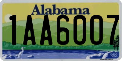 AL license plate 1AA6007