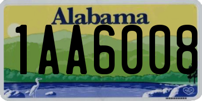 AL license plate 1AA6008