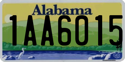 AL license plate 1AA6015