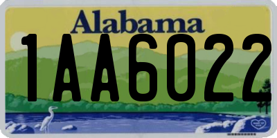 AL license plate 1AA6022