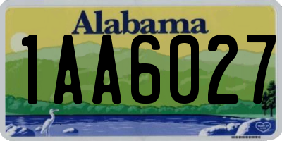 AL license plate 1AA6027