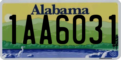 AL license plate 1AA6031