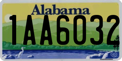 AL license plate 1AA6032