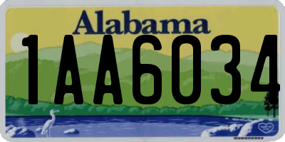 AL license plate 1AA6034