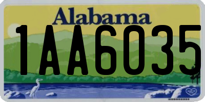 AL license plate 1AA6035