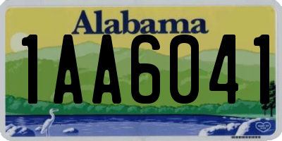 AL license plate 1AA6041