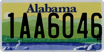 AL license plate 1AA6046