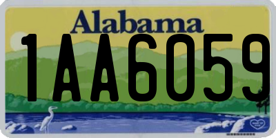 AL license plate 1AA6059