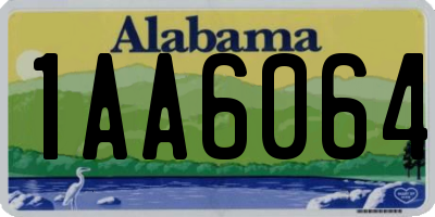 AL license plate 1AA6064