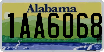 AL license plate 1AA6068