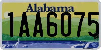 AL license plate 1AA6075