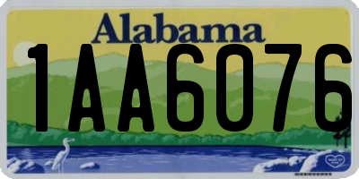 AL license plate 1AA6076